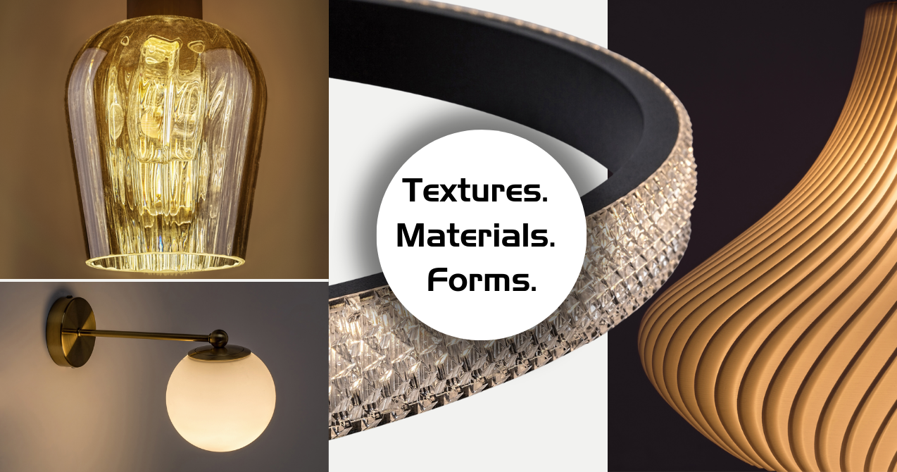 Teksture, oblici, materijali u svijetu lampi